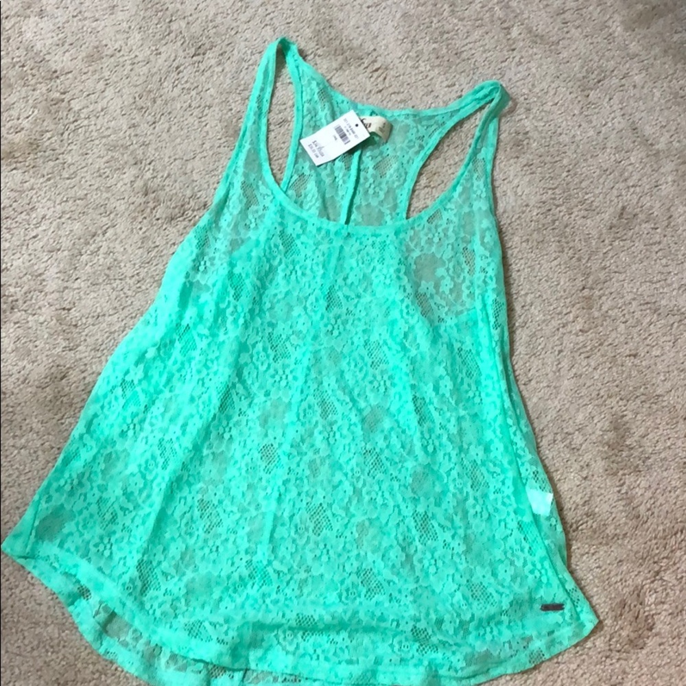 Racer back tank top tourquise